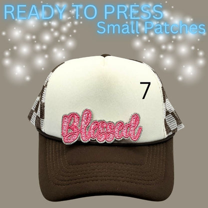 Ready to Press Trendy Patch Transfers | Iron-On Hat Patches | Cute Western, Smiley, Sun & Lifestyle Designs | DIY Cap Decor