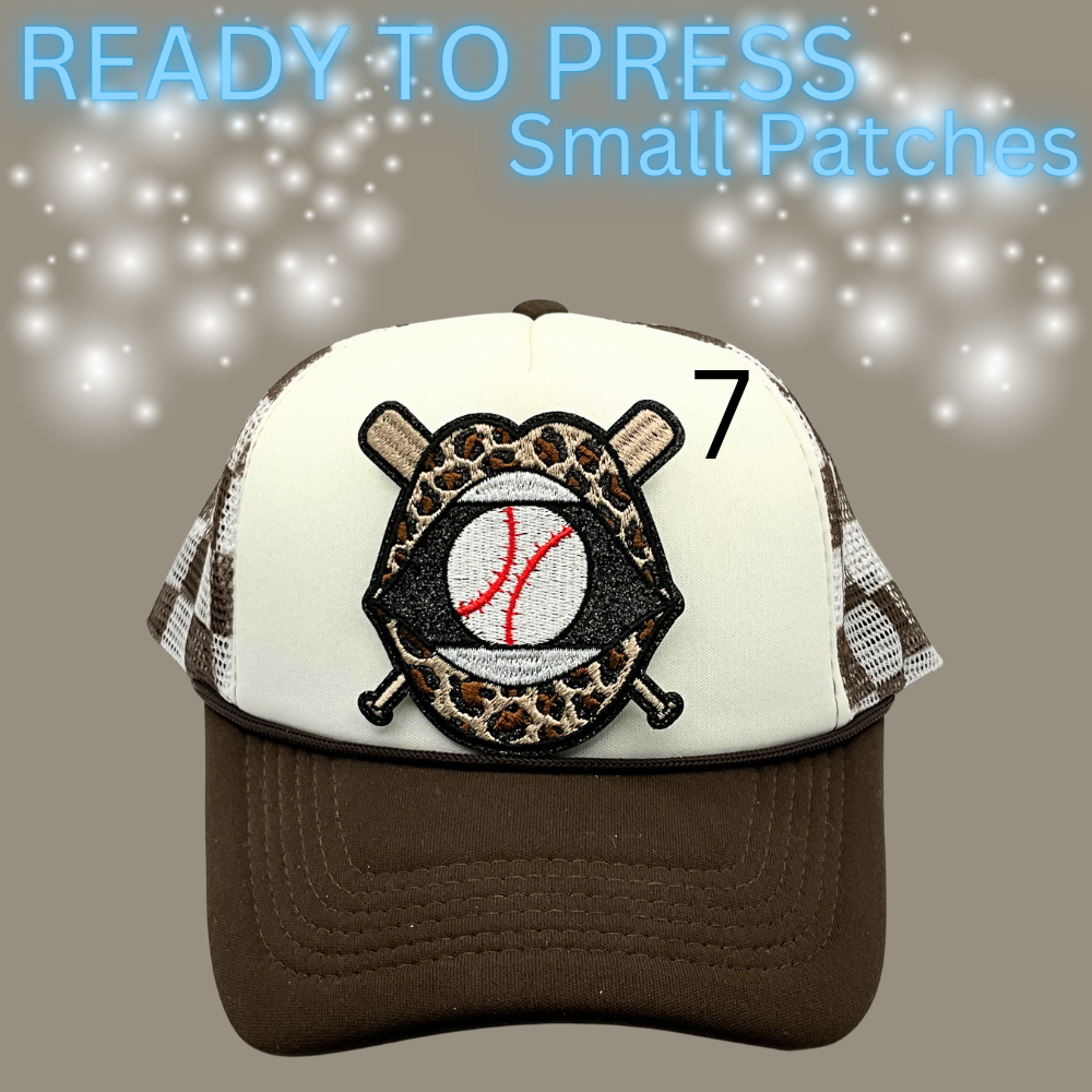 Ready to Press Hat Patches | Small Embroidered Appliqué Transfers | Trucker Hat Accessories | DIY Heat Press Patches | Summer, Western & Patriotic Designs
