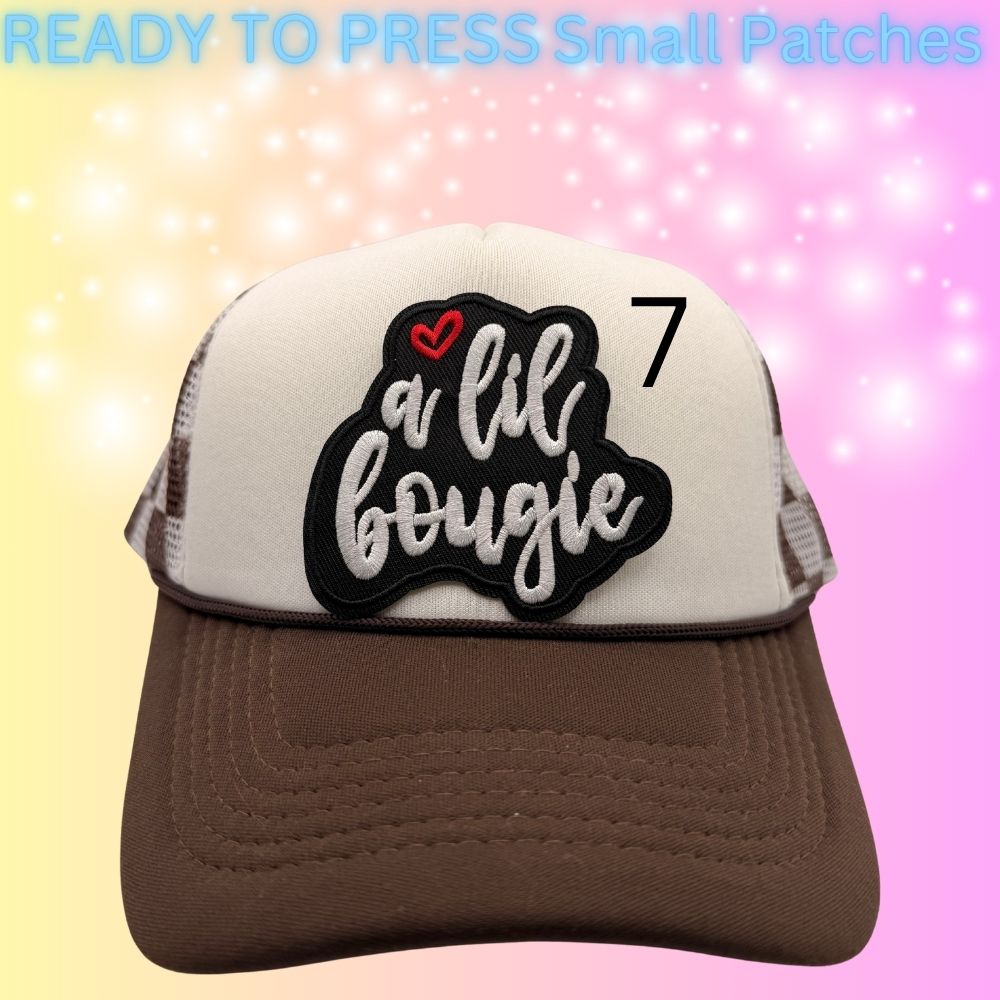 Trendy Small Embroidered Patches | Western, Girly & Aesthetic Iron-On Patches | Hat Bar Ready Designs | Cute Heat Transfer Patches