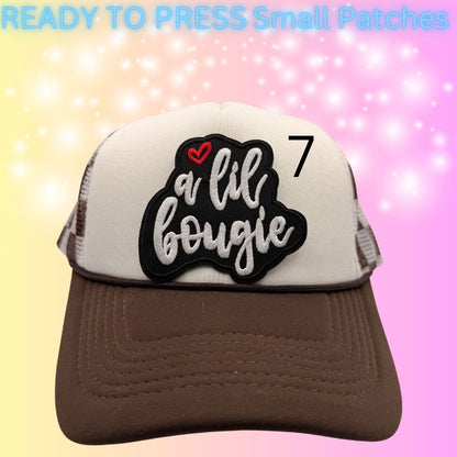 Trendy Small Embroidered Patches | Western, Girly & Aesthetic Iron-On Patches | Hat Bar Ready Designs | Cute Heat Transfer Patches