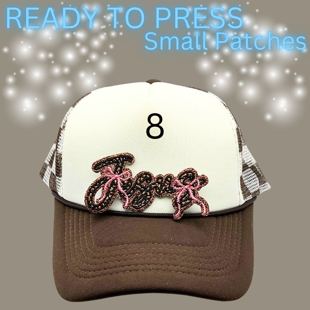 Ready to Press Trendy Patch Transfers | Iron-On Hat Patches | Cute Western, Smiley, Sun & Lifestyle Designs | DIY Cap Decor