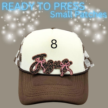 Ready to Press Trendy Patch Transfers | Iron-On Hat Patches | Cute Western, Smiley, Sun & Lifestyle Designs | DIY Cap Decor