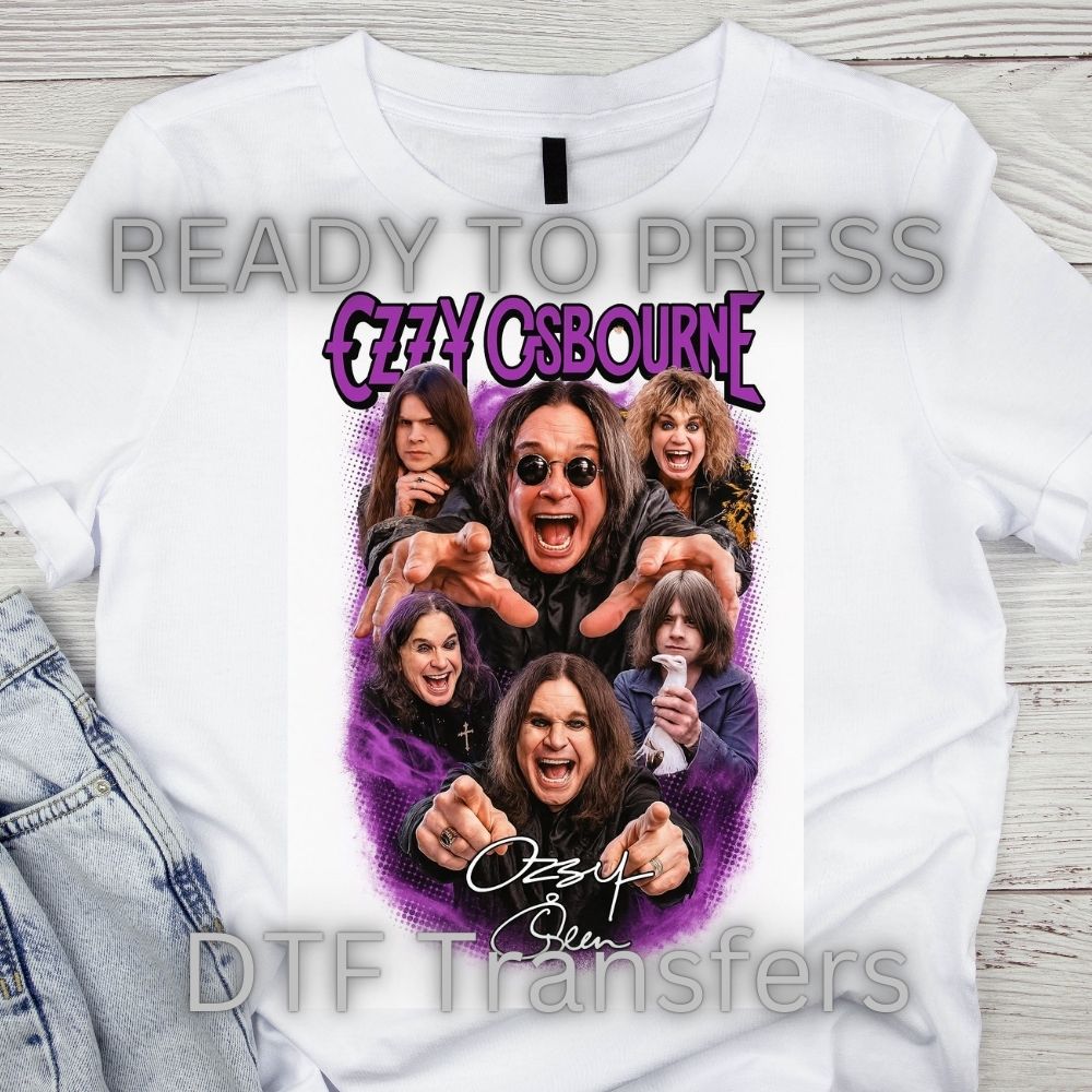 🎸 Heavy Metal RocknRoll. Tribute DTF Transfers Ready to Press 12" Heat Press Designs | Rock Legend Shirts & Hoodies