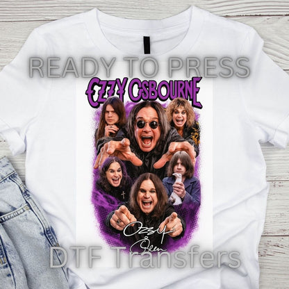 🎸 Heavy Metal RocknRoll. Tribute DTF Transfers Ready to Press 12" Heat Press Designs | Rock Legend Shirts & Hoodies