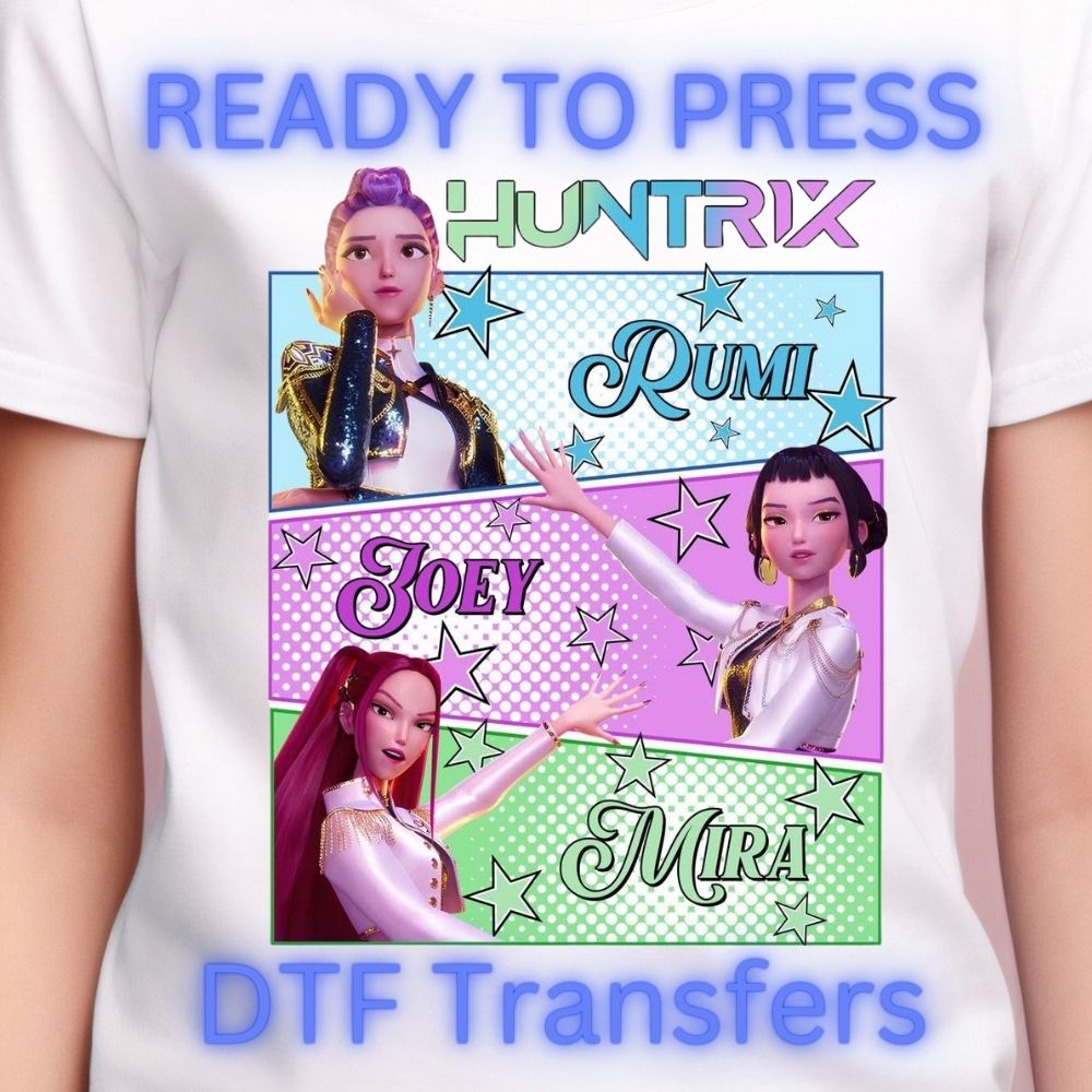 Galaxy Pop Trio DTF Transfer – 10 Inch | Ready to Press Heat Transfer for Shirts, Totes, and Sweaters