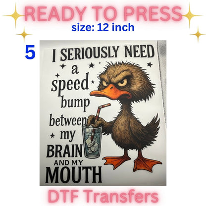 Trendy Ready-To-Press DTF Transfers | Funny Quotes, Retro Skeletons, Sassy Sayings & Motivational Graphics | 12 Inch