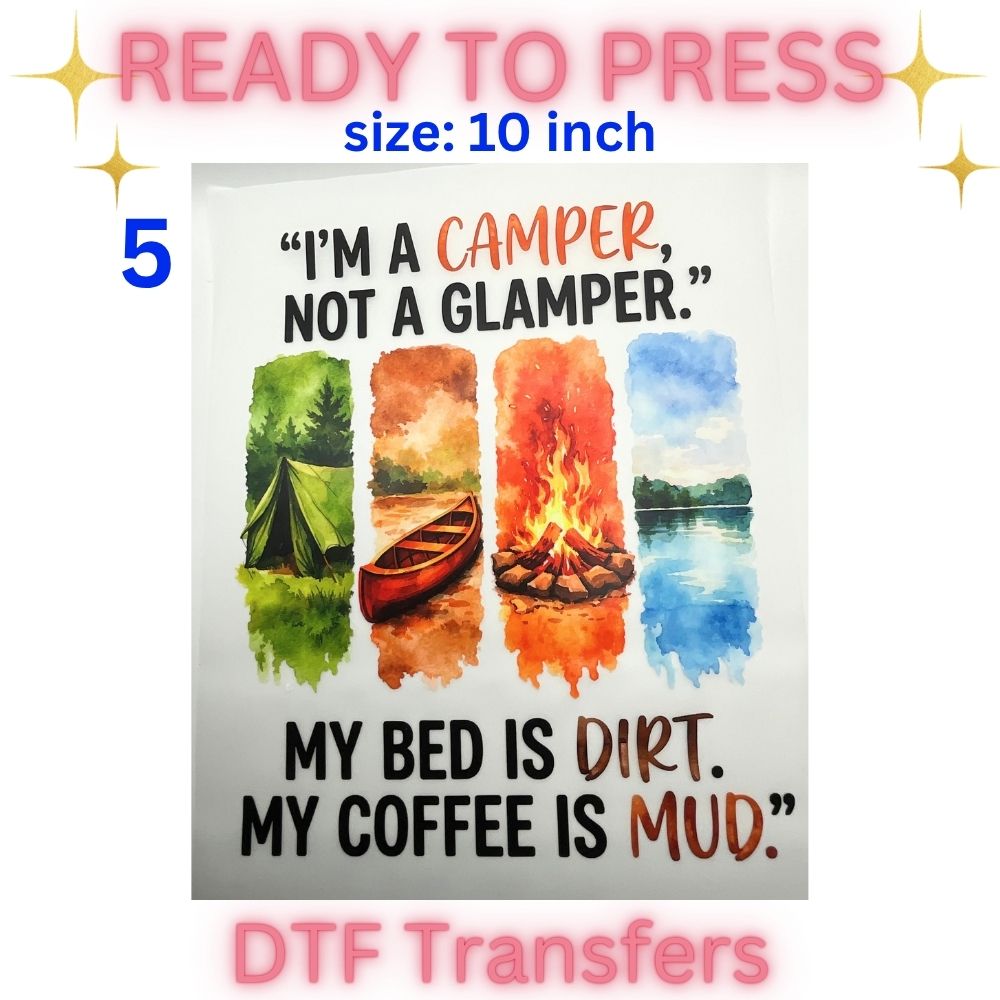 Trendy Ready-To-Press DTF Transfers | Cute Plush, Fantasy, Camping & Spooky Inspired Heat Transfers | 10 Inch