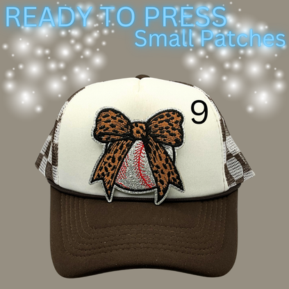 Ready to Press Hat Patches | Small Embroidered Appliqué Transfers | Trucker Hat Accessories | DIY Heat Press Patches | Summer, Western & Patriotic Designs