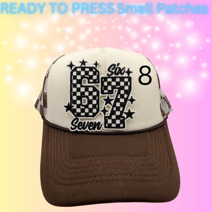 Trendy Small Embroidered Patch Collection | Cute, Gothic & Retro Iron-On Patches | Hat Bar Ready Press Patches | Mix & Match Designs