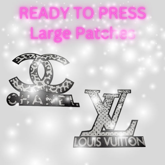 🧵Inspired Sequin Letter Patch – Ready to Press | Large Statement Appliqué