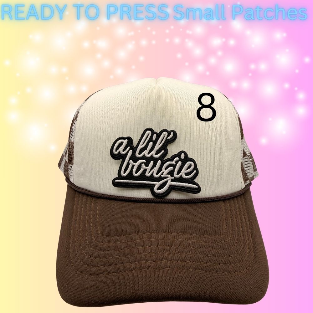 Trendy Small Embroidered Patches | Western, Girly & Aesthetic Iron-On Patches | Hat Bar Ready Designs | Cute Heat Transfer Patches