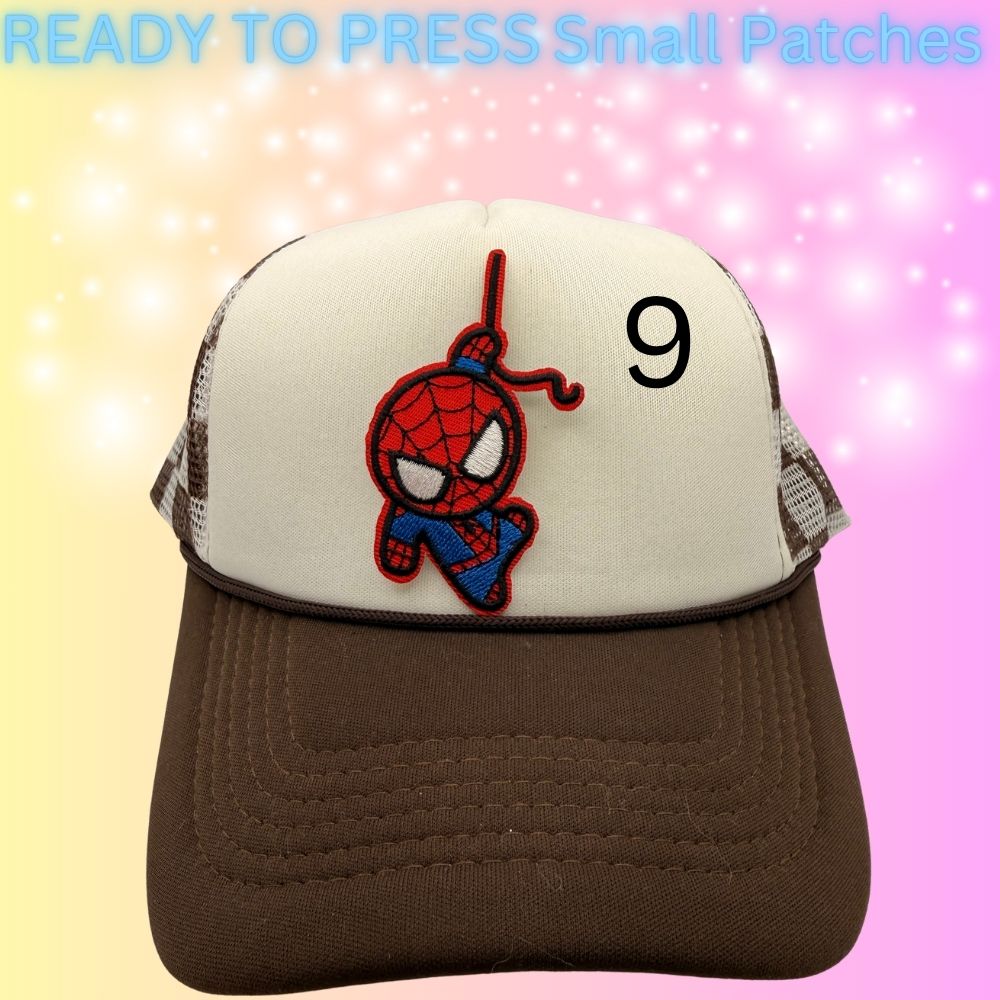 Trendy Small Embroidered Patch Collection | Cute, Gothic & Retro Iron-On Patches | Hat Bar Ready Press Patches | Mix & Match Designs