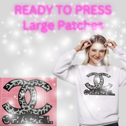🧵Inspired Sequin Letter Patch – Ready to Press | Large Statement Appliqué