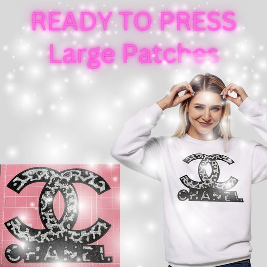 🧵Inspired Sequin Letter Patch – Ready to Press | Large Statement Appliqué