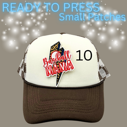 Ready to Press Hat Patches | Small Embroidered Appliqué Transfers | Trucker Hat Accessories | DIY Heat Press Patches | Summer, Western & Patriotic Designs