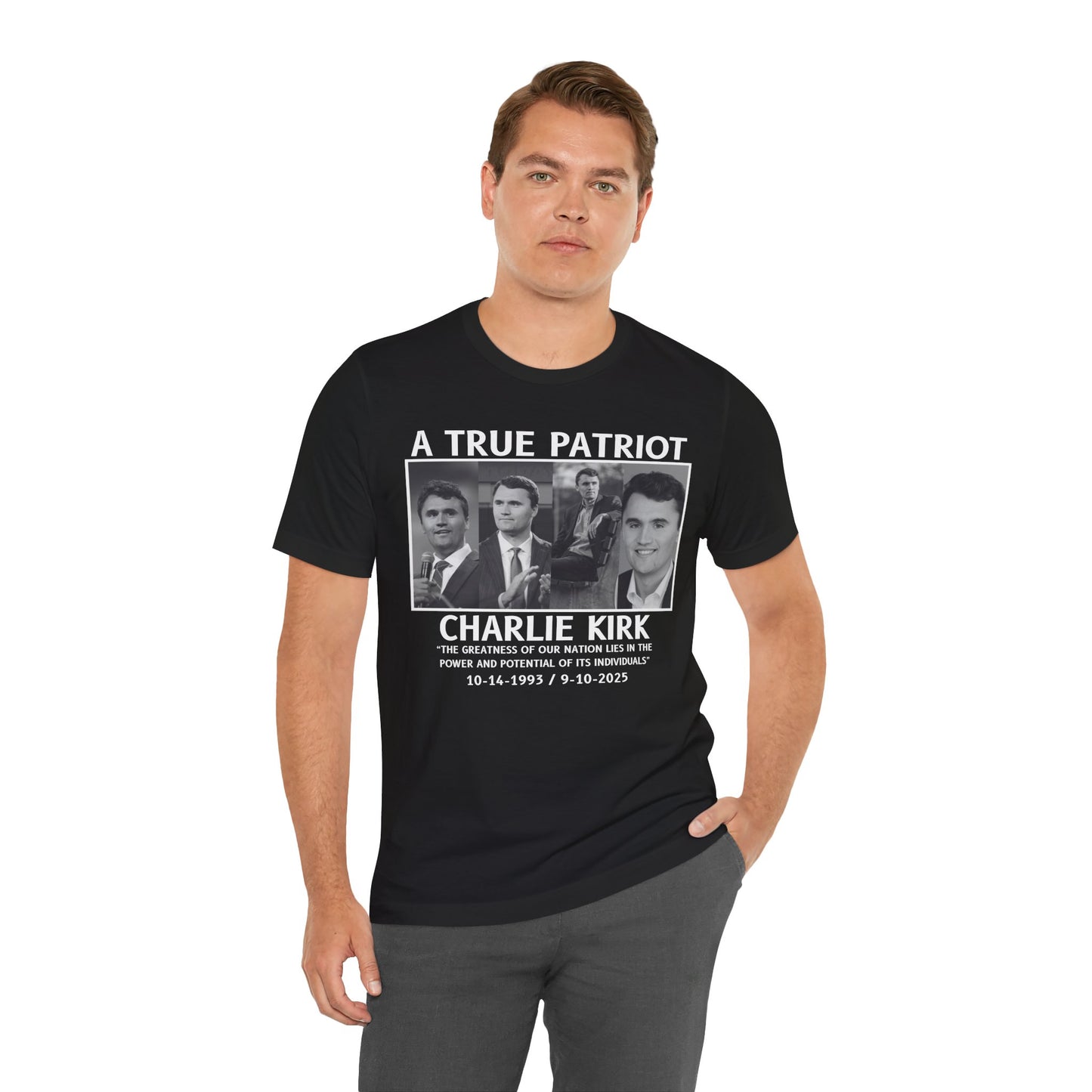Patriotic Tribute Tee, Celebratory Shirt, Memorial Gift, Social Statement Tee, Casual Everyday Wear