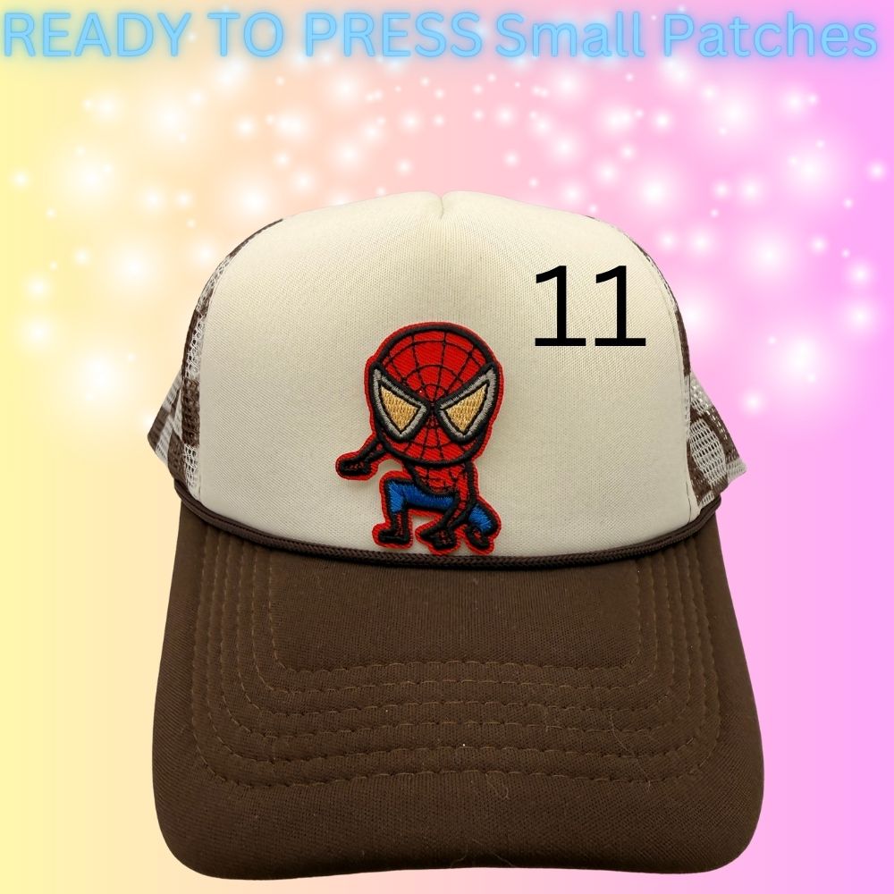 Trendy Small Embroidered Patch Collection | Cute, Gothic & Retro Iron-On Patches | Hat Bar Ready Press Patches | Mix & Match Designs