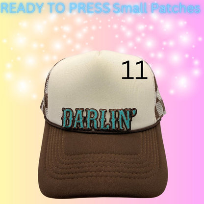 Trendy Small Embroidered Patches | Western, Girly & Aesthetic Iron-On Patches | Hat Bar Ready Designs | Cute Heat Transfer Patches