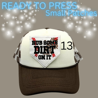 Ready to Press Hat Patches | Small Embroidered Appliqué Transfers | Trucker Hat Accessories | DIY Heat Press Patches | Summer, Western & Patriotic Designs