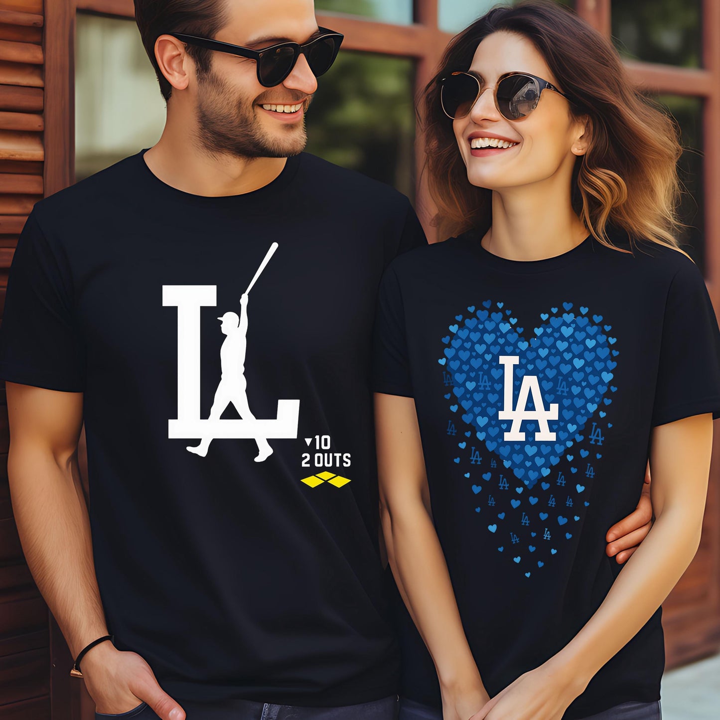 Baseball LA Walkoff Grand Slam PNG Bundle – LA Hearts Blue & White Digital Download