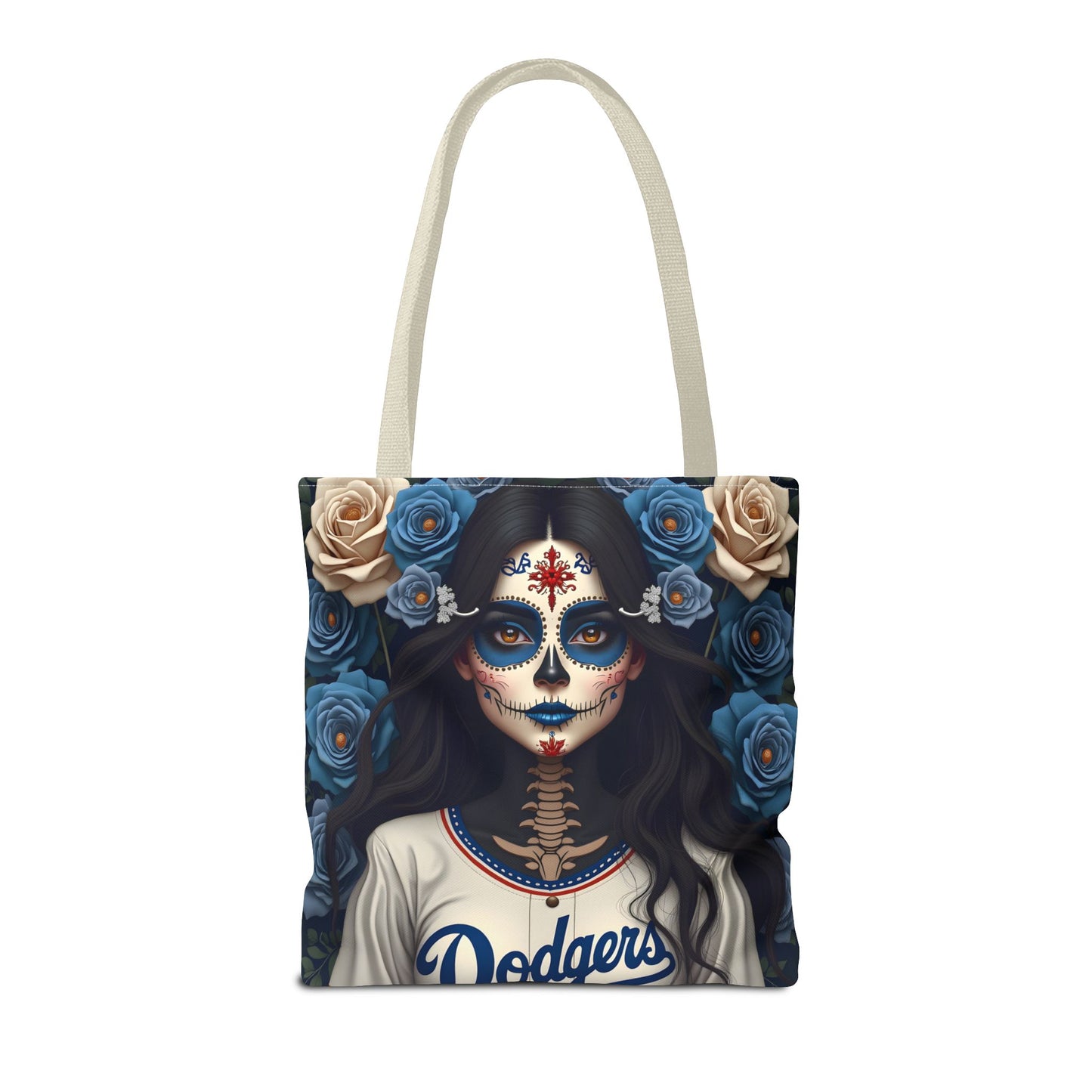 Sugar Skull Floral Tote Bag, Day of the Dead, Boho Style, Eco-Friendly Shopping, Casual Weekend Bag