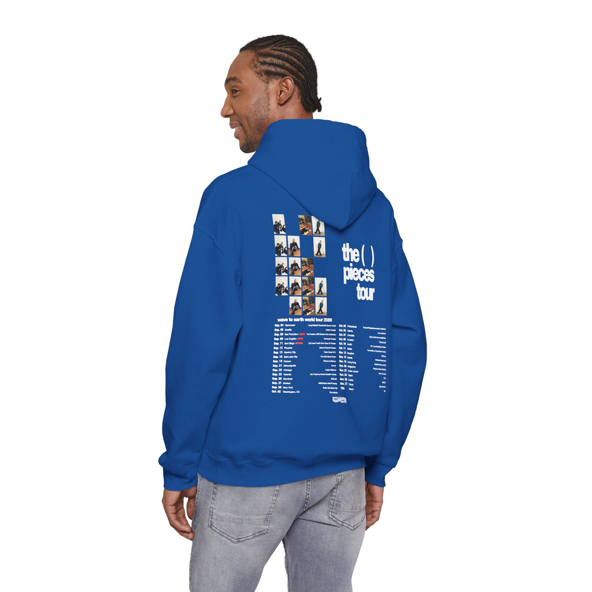 Tour Hoodie — 'The Pieces Tour' Backprint Band Hoodie with Photo Grid & Tour Dates