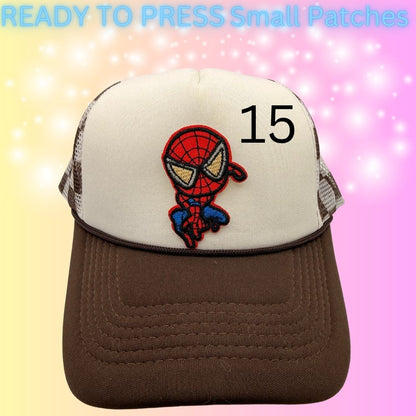 Trendy Small Embroidered Patch Collection | Cute, Gothic & Retro Iron-On Patches | Hat Bar Ready Press Patches | Mix & Match Designs