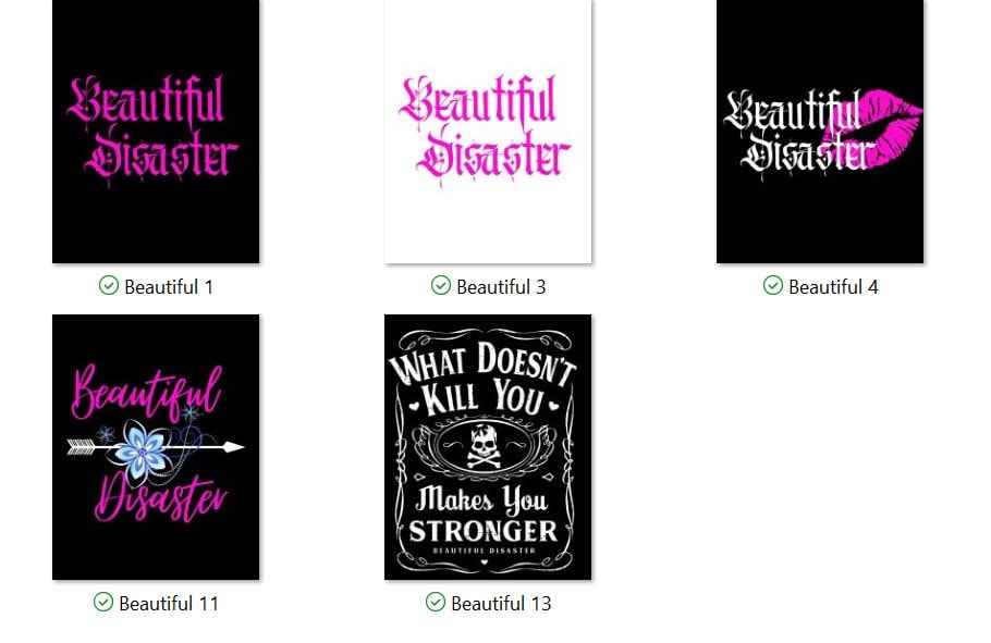 Beautiful Disaster 1 – Digital Design PNG/SVG for Sublimation & Cricut Crafts