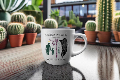 Grandpa’s Girl His Angel Now He’s Mine – Memorial SVG & PNG Files for Cricut & Sublimation