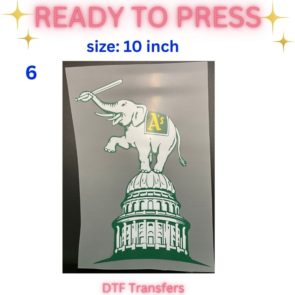 Ready to Press DTF Transfer | Sacramento Baseball Fan Inspired Shirt Transfers | 10 & 12 Inch Heat Transfers | Choose Your Design