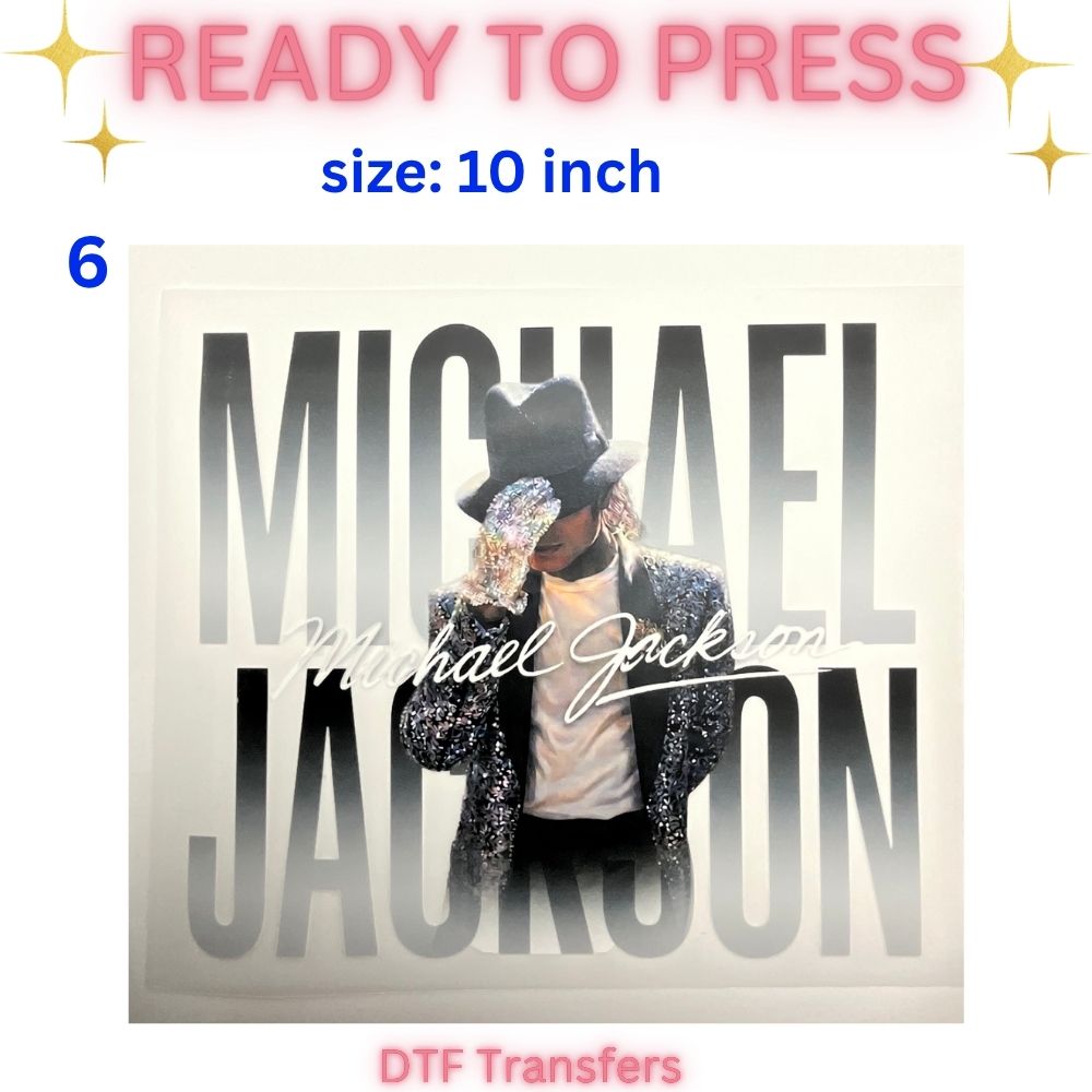 King of Pop Inspired DTF Transfer | Music Legend Tribute Heat Transfer | Ready to Press | 10 Inch Transfer | Dance Icon Design