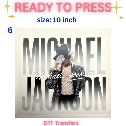 King of Pop Inspired DTF Transfer | Music Legend Tribute Heat Transfer | Ready to Press | 10 Inch Transfer | Dance Icon Design