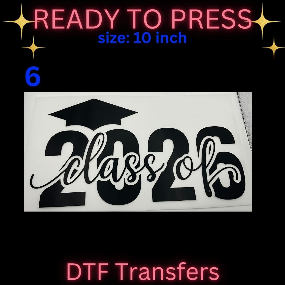 Funny & Retro Ready-To-Press DTF Transfers | Graduation, Peace & Humor Heat Transfers |
