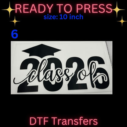 Funny & Retro Ready-To-Press DTF Transfers | Graduation, Peace & Humor Heat Transfers |