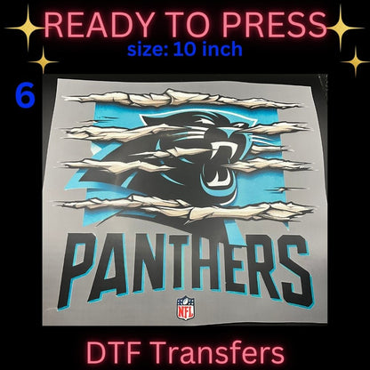 Football Inspired Ready-To-Press DTF Transfers | Game Day Sports Heat Transfers | 10 Inch Shirt Designs