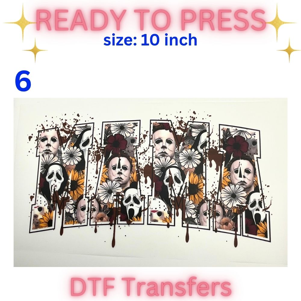 Trendy Ready-To-Press DTF Transfers | Cute Plush, Fantasy, Camping & Spooky Inspired Heat Transfers | 10 Inch