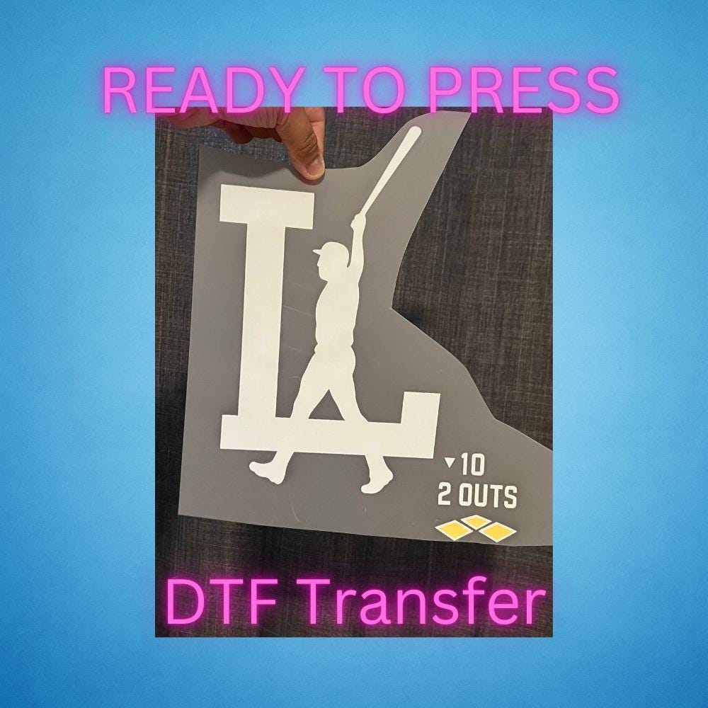 White The Walk Baseball DTF Transfer – Ready to Press Heat Press Design