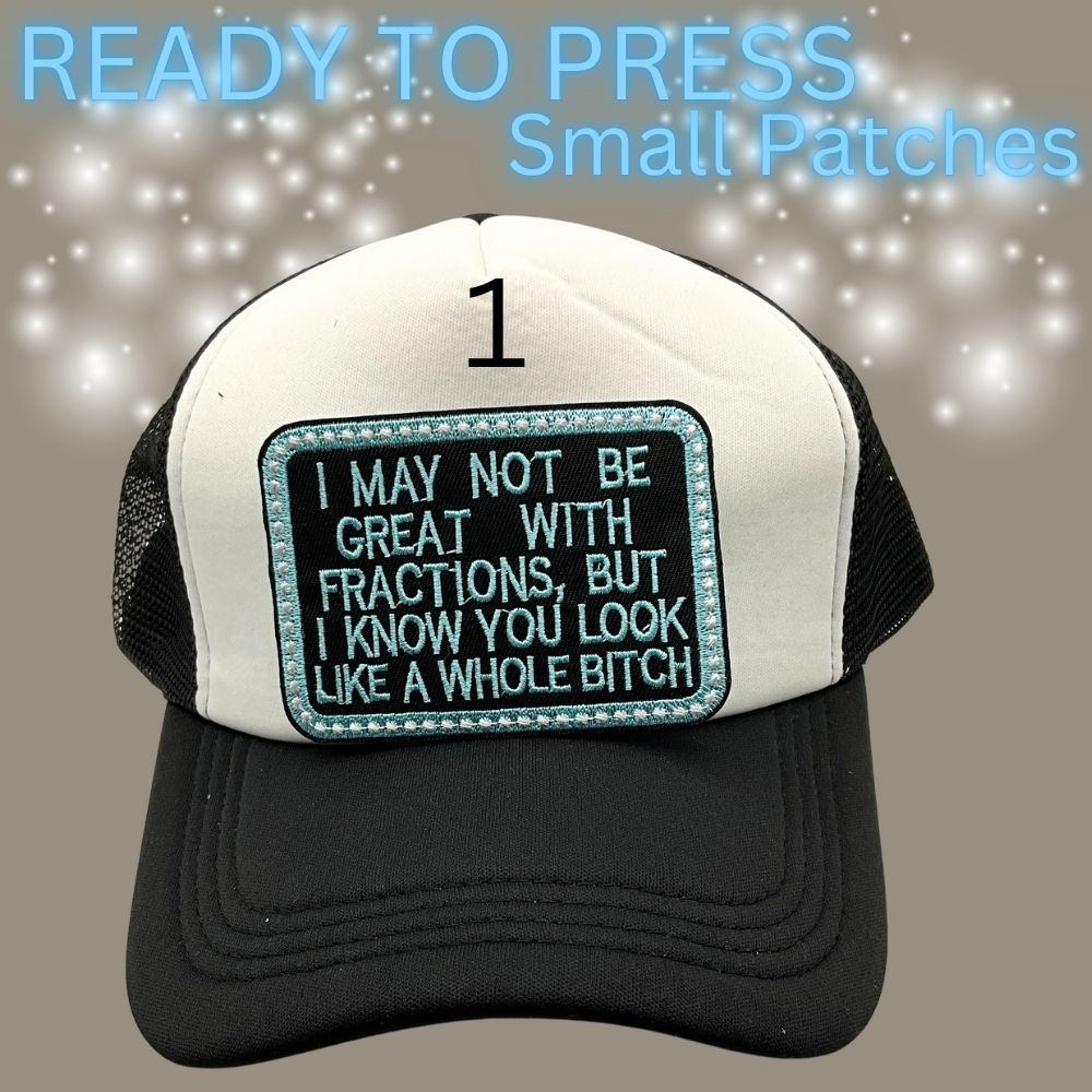 Ready to Press Embroidered Hat Patches | Iron-On Patch for Trucker Hats | Choose Your Design | Heat Press Patch | Hat Patch | DIY Hat Accessories