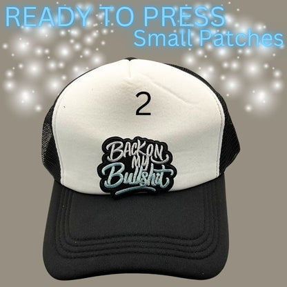 Ready to Press Embroidered Hat Patches | Iron-On Patch for Trucker Hats | Choose Your Design | Heat Press Patch | Hat Patch | DIY Hat Accessories