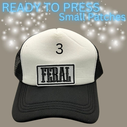 Ready to Press Embroidered Hat Patches | Iron-On Patch for Trucker Hats | Choose Your Design | Heat Press Patch | Hat Patch | DIY Hat Accessories