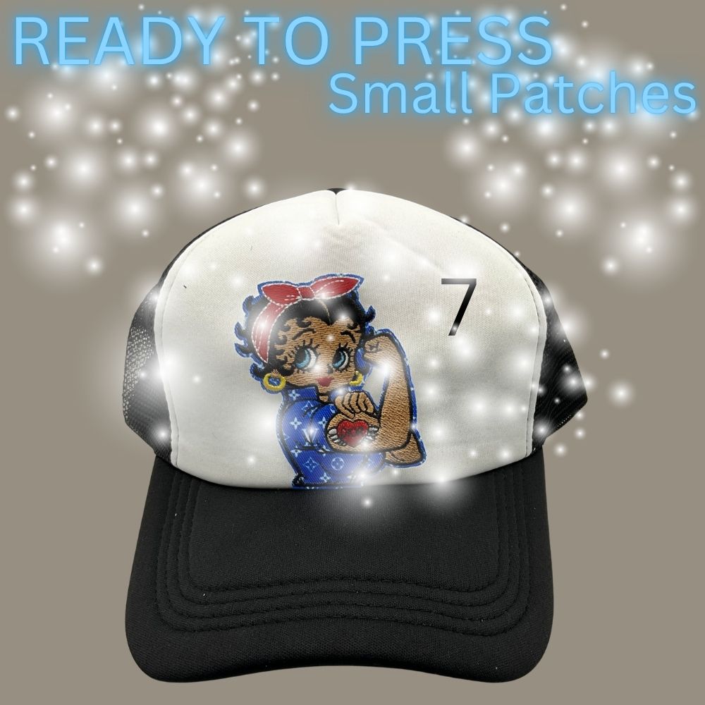 Ready to Press Embroidered Hat Patches | Iron-On Patch for Trucker Hats | Choose Your Design | Heat Press Patch | Hat Patch | DIY Hat Accessories