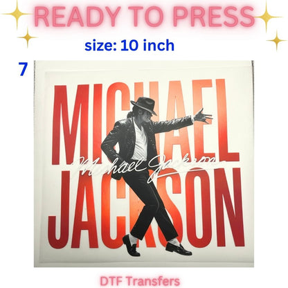 King of Pop Inspired DTF Transfer | Music Legend Tribute Heat Transfer | Ready to Press | 10 Inch Transfer | Dance Icon Design
