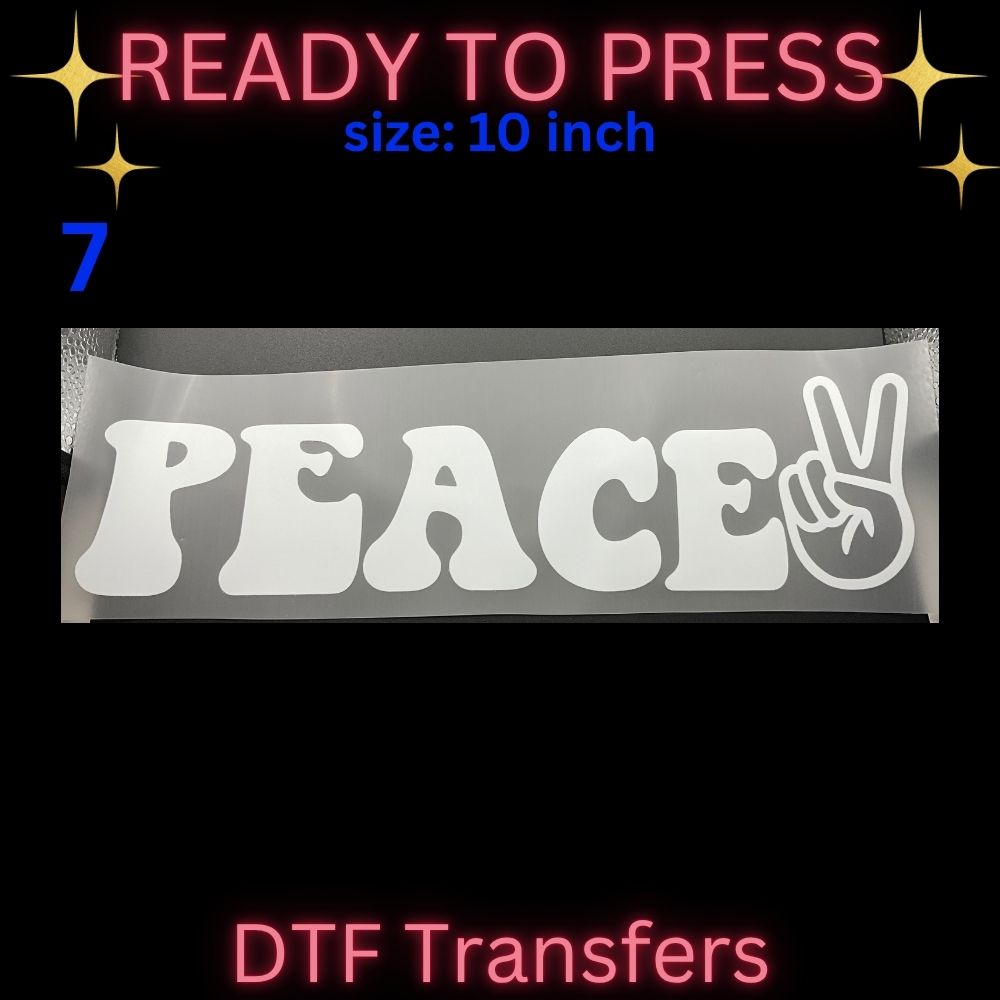Funny & Retro Ready-To-Press DTF Transfers | Graduation, Peace & Humor Heat Transfers |