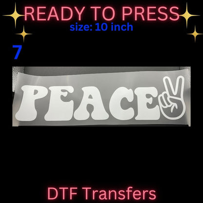 Funny & Retro Ready-To-Press DTF Transfers | Graduation, Peace & Humor Heat Transfers |
