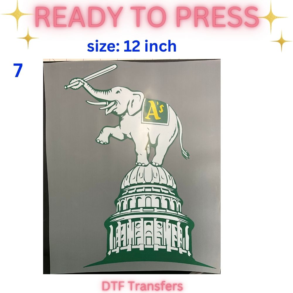 Ready to Press DTF Transfer | Sacramento Baseball Fan Inspired Shirt Transfers | 10 & 12 Inch Heat Transfers | Choose Your Design