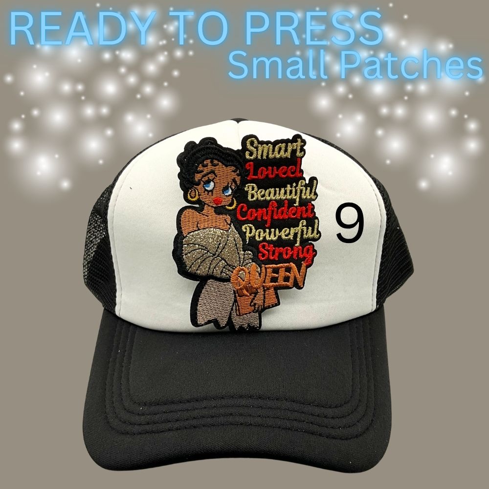 Ready to Press Embroidered Hat Patches | Iron-On Patch for Trucker Hats | Choose Your Design | Heat Press Patch | Hat Patch | DIY Hat Accessories