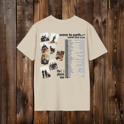 Wave to Earth World Tour 2026 T-Shirt — Band Tour Tee with Tour Dates & Photo Collage