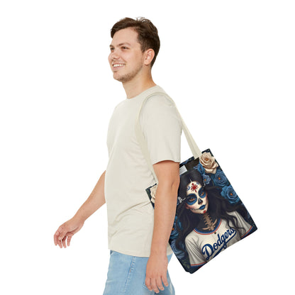 Sugar Skull Floral Tote Bag, Day of the Dead, Boho Style, Eco-Friendly Shopping, Casual Weekend Bag