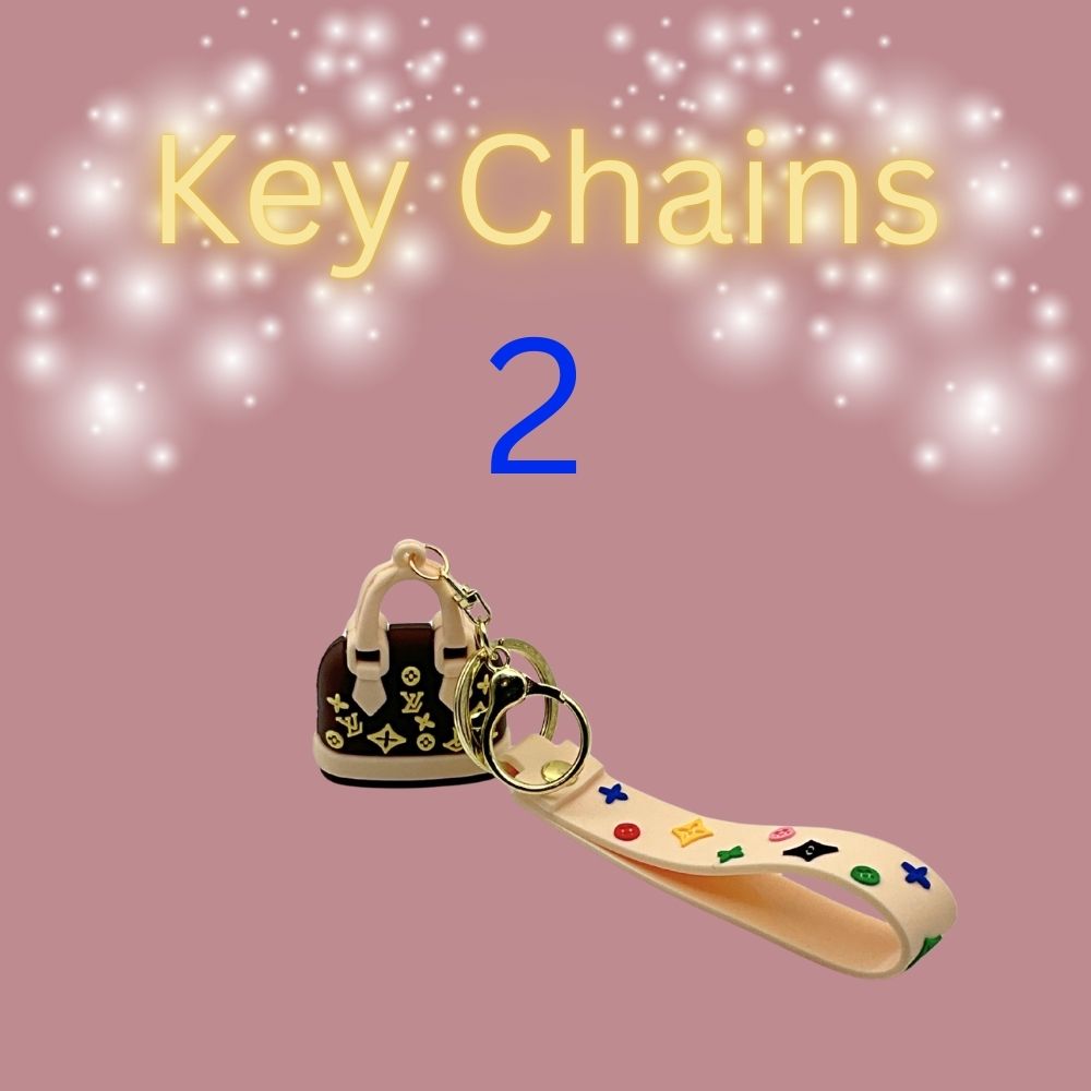 Mini Bag Keychain with Wristlet Strap – Cute Rubber Key Holder | 4 Color Options