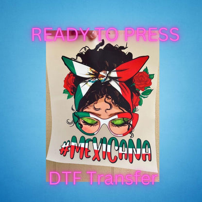 Mexicana Messy Bun Mama DTF Transfers – Ready to Press Heat Press Designs